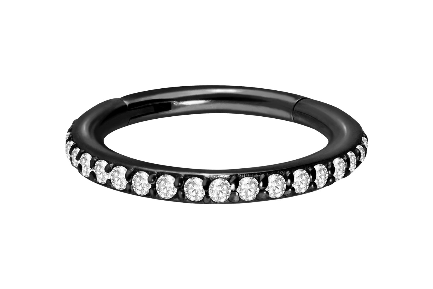 Chirurgenstahl Segmentring Clicker Piercing EINGEFASSTE KRISTALLE